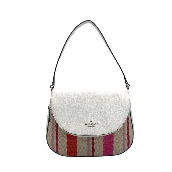 Kate Spade Leila Striped Canvas Shoulder Bag - Picture 1 of 11